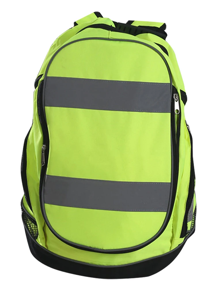 Fashion Fluorescent Green Cycling Backpack Night Reflective Luminous Riding Resistant Safety Backpack Unisex Outdoor Sports Bag