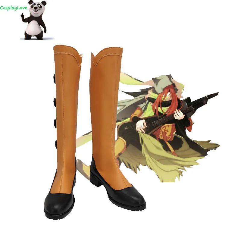 

CosplayLove Lamento BEYOND THE VOID Shui Brown Cosplay Shoes Long Boots Leather Custom Made