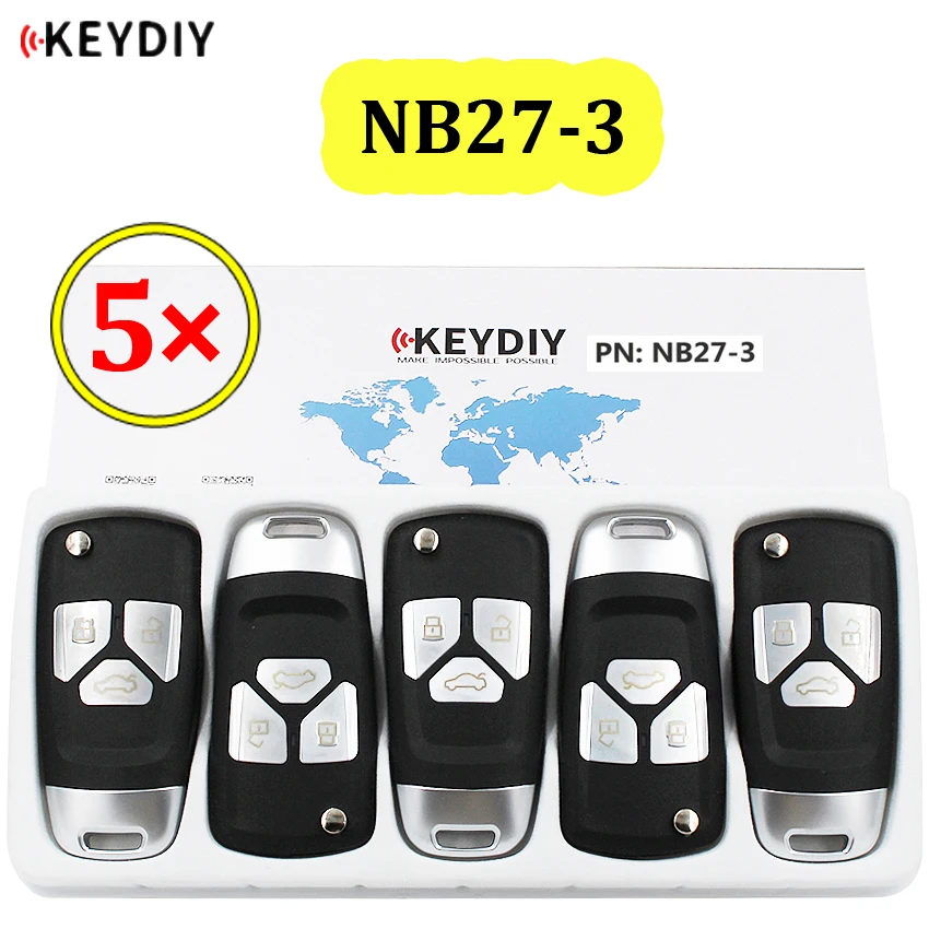 

5pcs/lot KEYDIY 3 Button Multi-functional Remote Control NB27-3 NB Series Universal for KD900 URG200 KD-X2 all functions in one