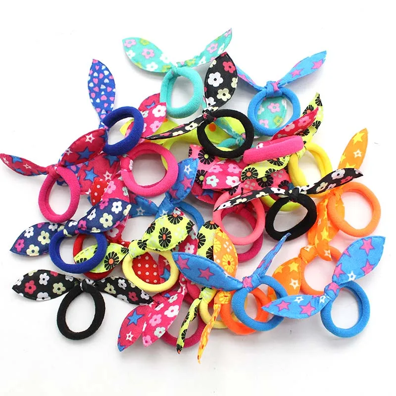 60pcs Elastic Hair Girls Hair Bands For Children Girl Hair Accessories Hair Scrunchie Girl Kids Headwear Rubber Bands For Girls