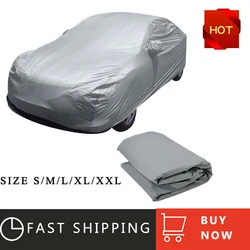 Cars Accessories Universal Sun Sun Car Sun Shade Covers Snow Ice Dust Wind Sunshade Cover Foldable Light Silver Size S-XXL