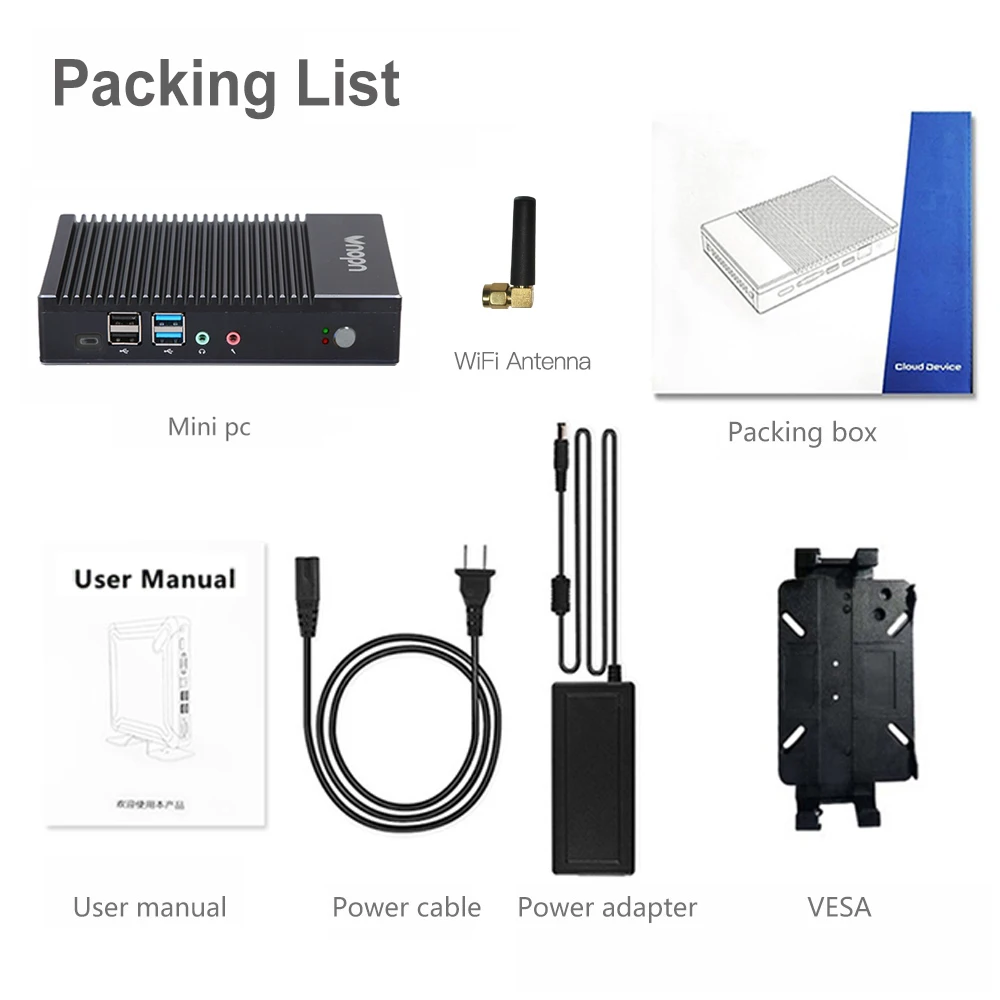 Imagem -06 - Vnopn-mini pc Amd Windows 10 Linux Quad Core Fanless Wi-fi Gigabit Lan Barebone Hdmi Vga pc Industrial Micro Computador Desktop