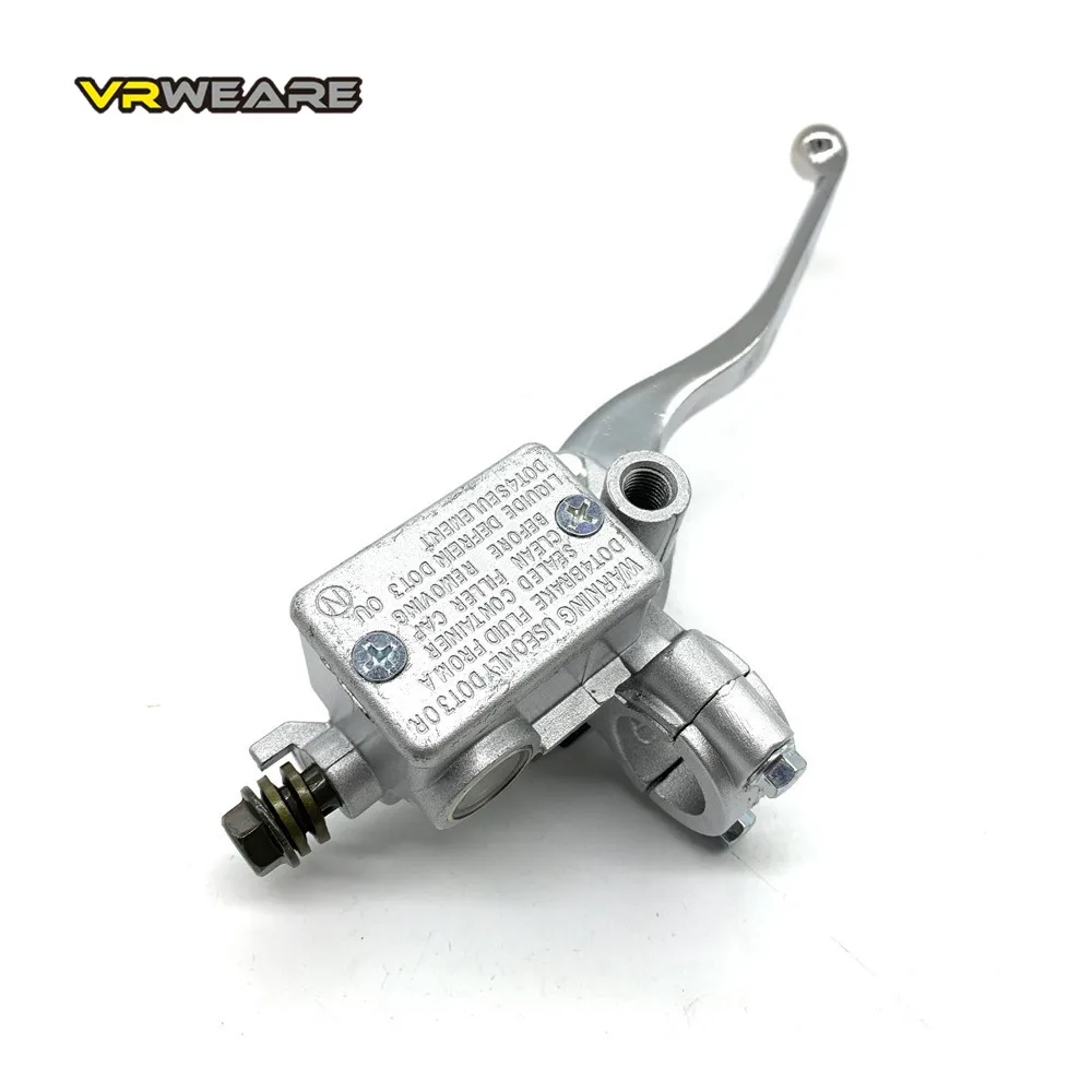 UNIVERSAL Motorcycle Brake pump Front Wheel Cylinder Disc Brake Hydraulic Pump Assy Motorbike Up Pump Level 125cc silver