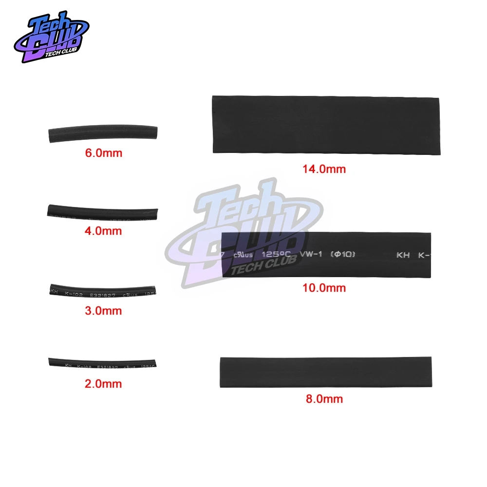 127Pcs Calore Shrinktubing 2:1 kit FAI DA TE Elettronico Isolato Poliolefina Rivestito Shrink Tubing Cavi e Cavi Tubo