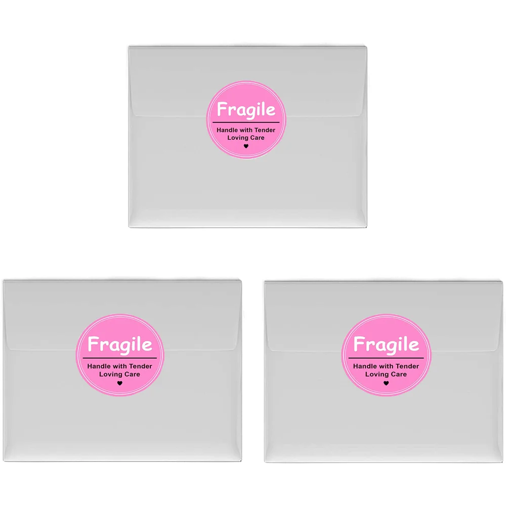 500pcs FRAGILE Handle With Care Shipping Label Sticker 2 inch Fragile Warning Sticker For Personal Gift Bag Box Shipping