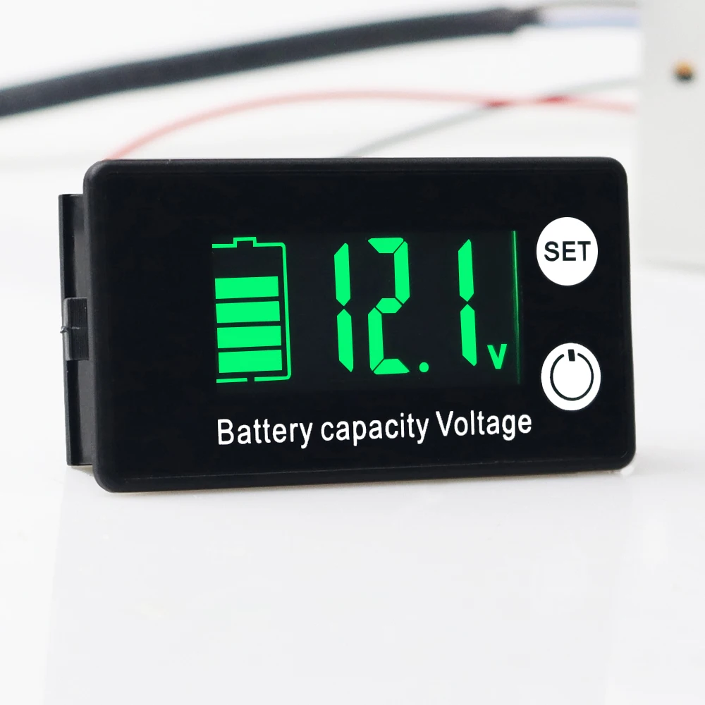 Indicador de nivel de capacidad de batería, medidor de voltaje de cc 7-70V, Li-ion, plomo-ácido, LiFePO4, LFP, voltímetro Digital para coche y