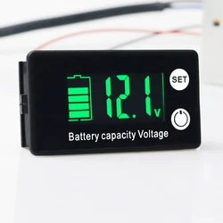 Battery Capacity Tester Level Indicator DC 7-70V Voltage Meter Li-ion Lead-acid LiFePO4 LFP Digital Voltmeter For Car Motorcycle