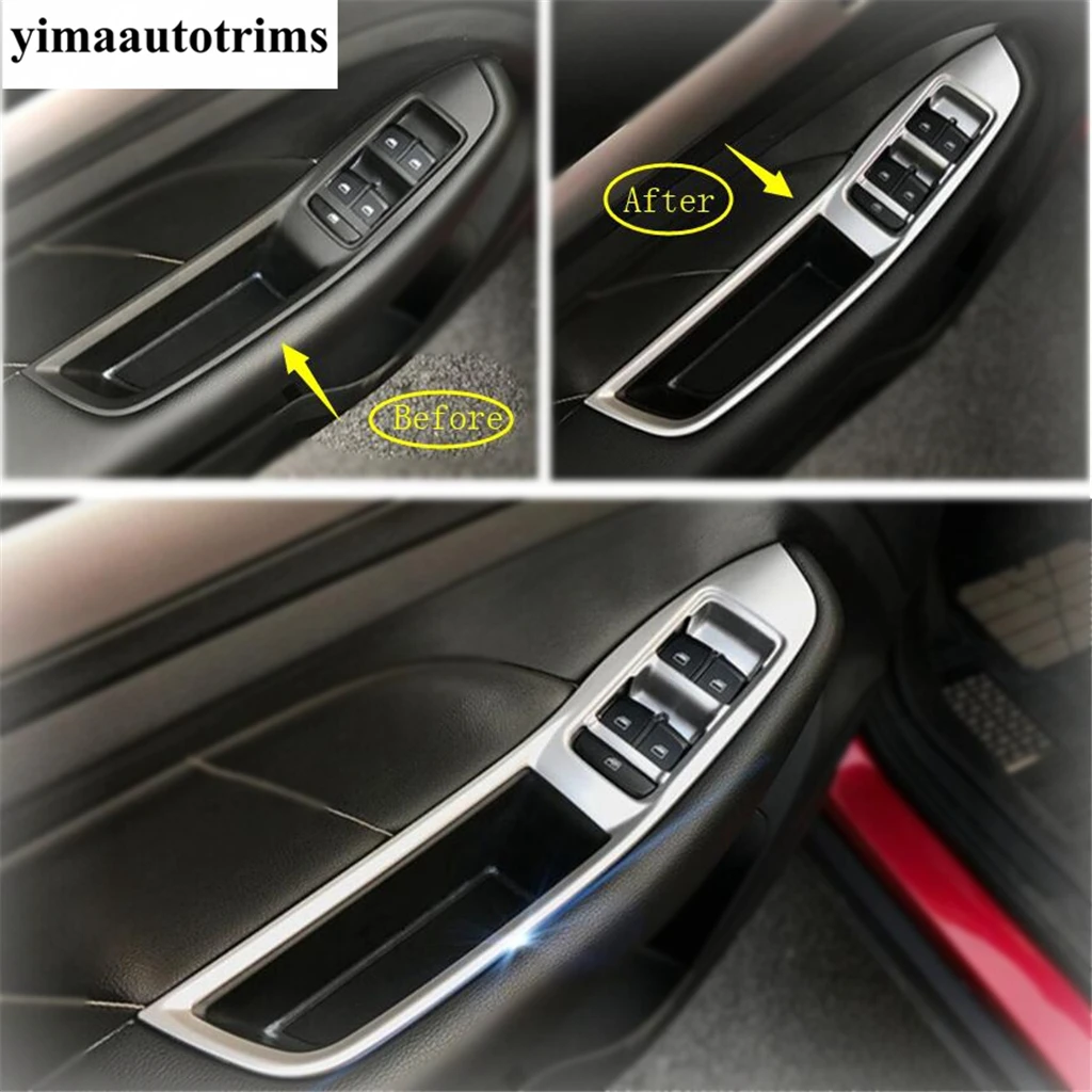 Head Lights / Window Lift Button Panel / Pillar A Speaker / Air AC Vent Cover Trim Matte Accessories For MG ZS EV 2018 - 2023