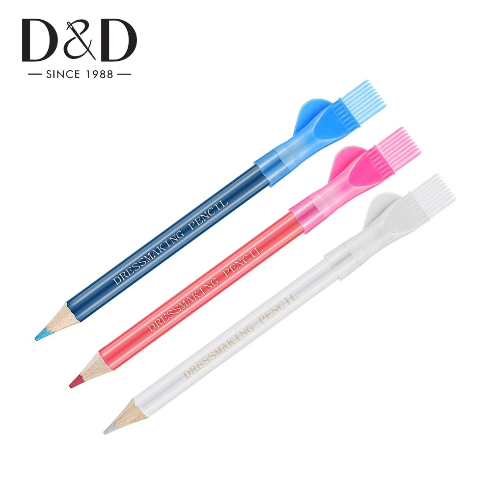 3Pcs Sewing Chalk Temporary Marking Fabric Marker Pen Pencil Dressmaker Tailor's Chalk for Fabric Leather DIY Sewing Tools