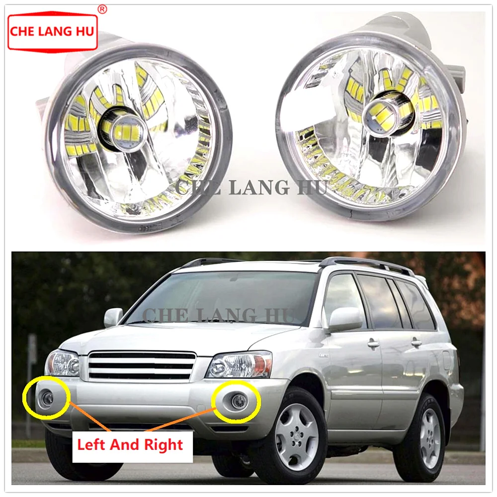 

LED Fog Lamp Fit For Toyota Highlander 2004 2005 2006 2007 Car-styling Front Bumper LED Fog Light Fog Lamp with Bulbs