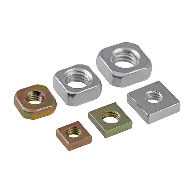 Square Nut Galvanized Nut Nickel Plated Square Nut High Strength Nut Metric Threaded Square Nut Foursquare Quadrate 10/50 Pcs