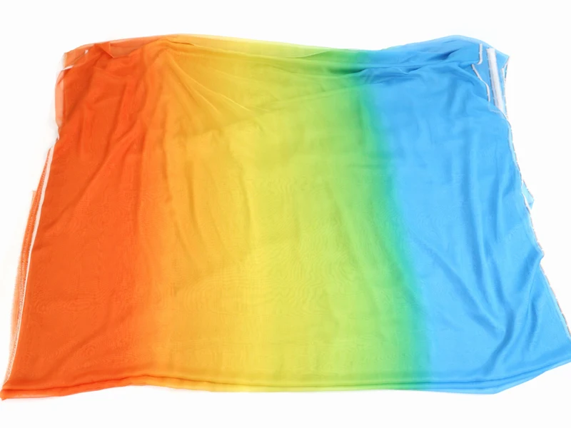 Ombre Chiffon 58'' breit nach Meter 30D Farbverlauf Chiffon transparenter Stoff Tanzschal Hochzeitsdekorationen transparent – Detail 4