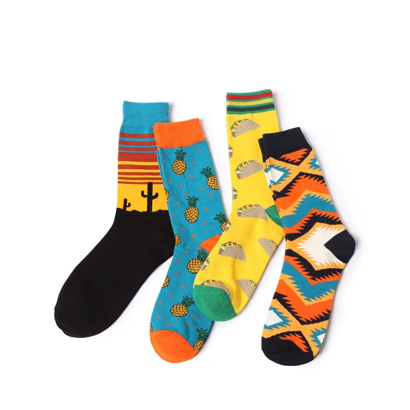 1Pair Men Women Cotton Socks Casual Colorful Socks Crew Street Socks Unisex Socks