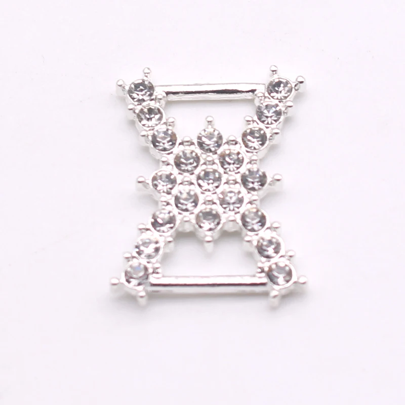 New 10Pcs/Lot 16*25mm Alloy Rhinestones Buckles Jewelry Decoration DIY Sewing Handwork Beautiful Clothing Accessories