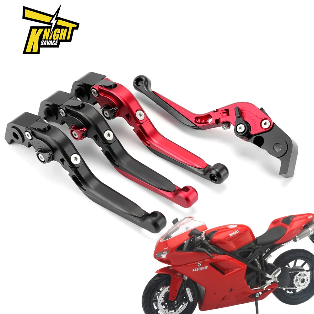 

Brake & Clutch Levers Adjustable Folding Extendable Motorcycle Motocross Accessories For DUCATI 749 999 1098 1198 S R 848 EVO