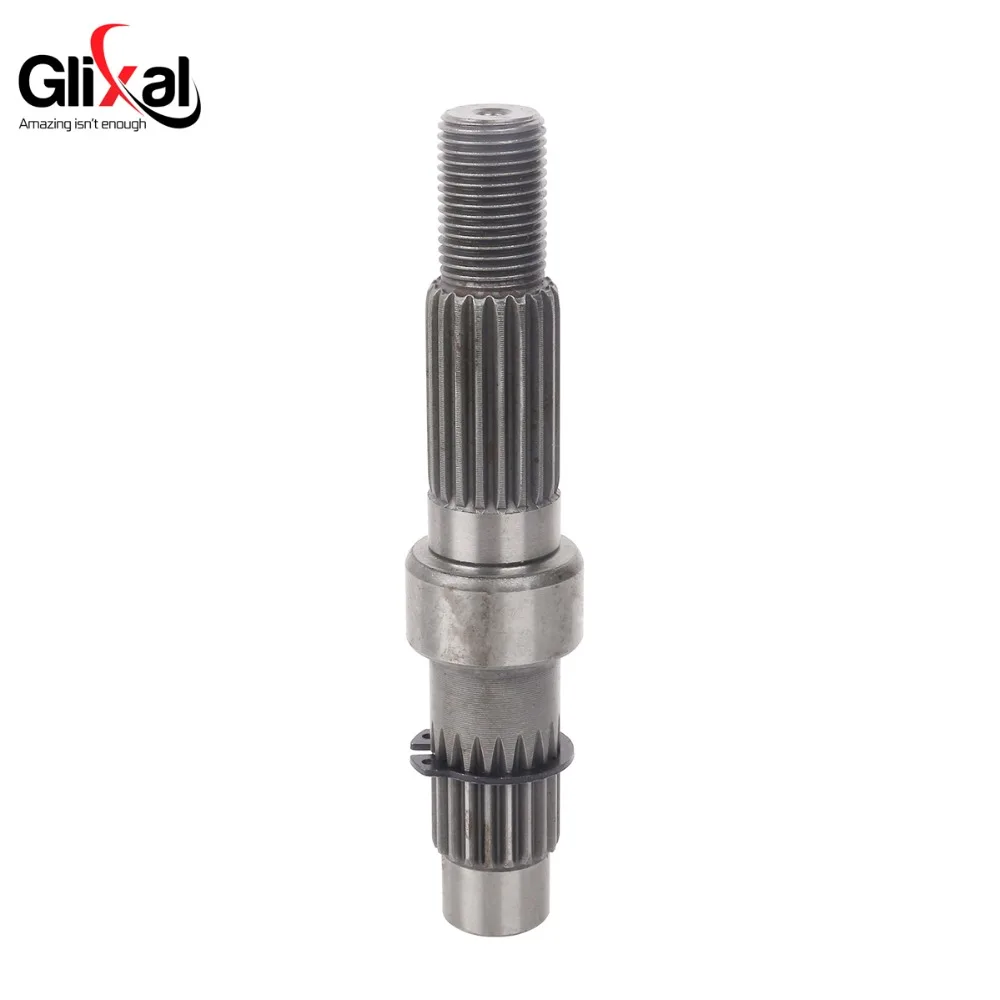 Glixal GY6 49cc 50cc 126mm Gearbox Output Final Drive Shaft for 139QMB 139QMA Rear Drum Brake 4-Stroke Scooter Moped ATV Go-Kart