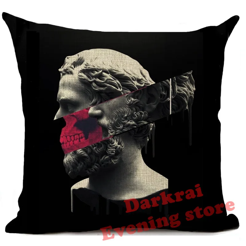 Cushion Cover Art Sculpture David Linen Pillow Cover Home Decoration Throw Pillows Car Sofa Decorative Pillowcase