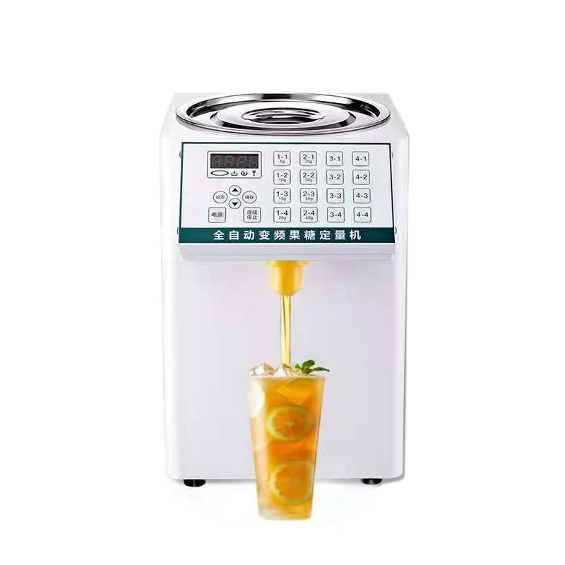 Milk tea Equipment 16 Quantitative Fructose Machine Automatic Electric Syrup Sugar Dispenser for Pearl Milk Tea Shop