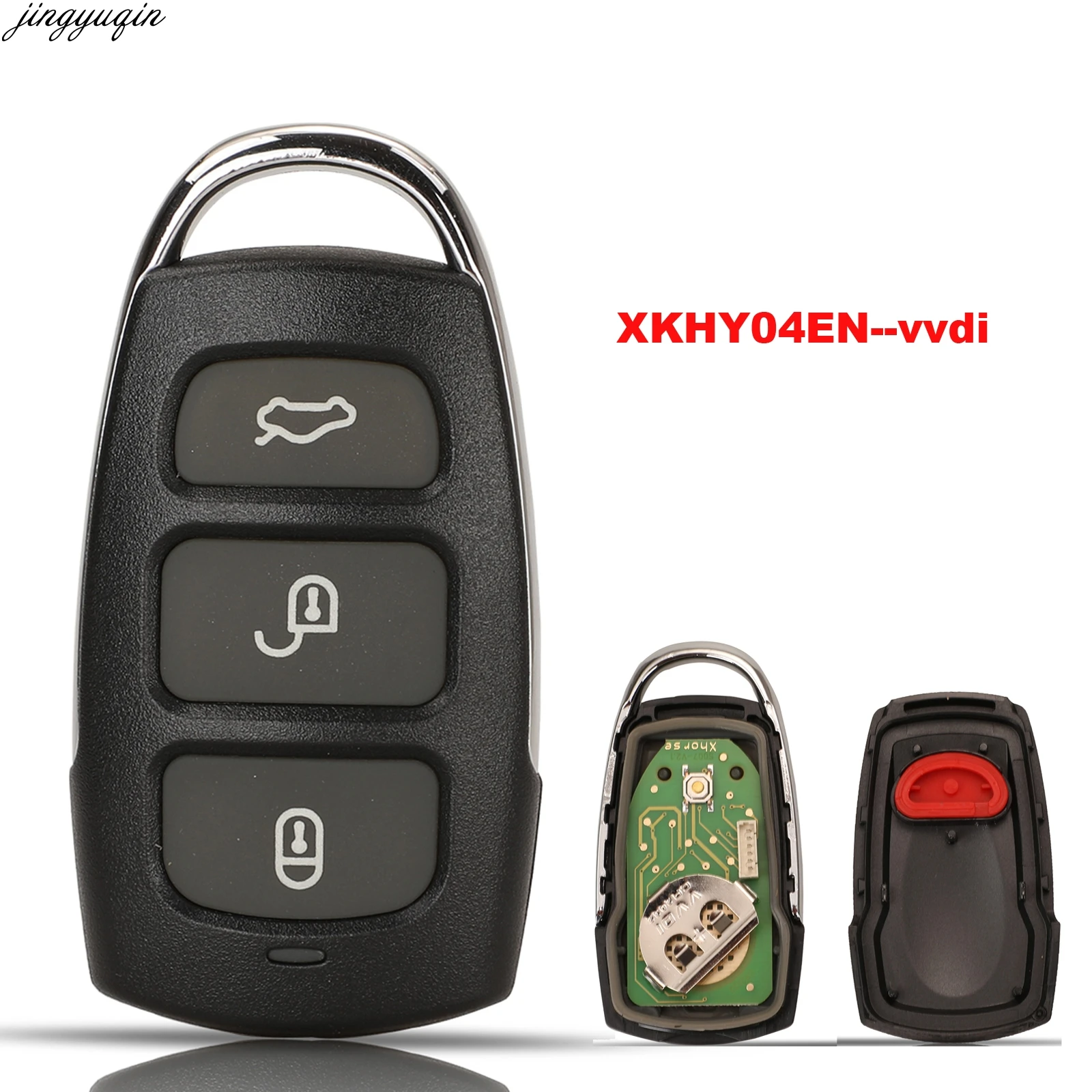 

Jingyuqin пульт дистанционного управления для автомобиля Xhorse VVDI/VVDI 2 для Hyundai XKHY04EN 3 + 1 кнопки проводной брелок