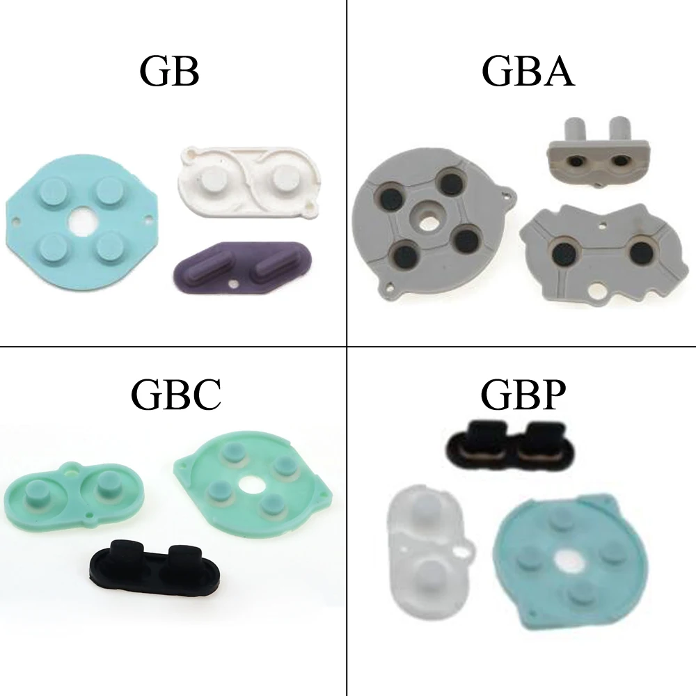 YuXi 1set Rubber Conductive Buttons A-B D-pad Silicone Start Select Keypad for G-ame Boy Classic for G-BC for G-BA for G-B