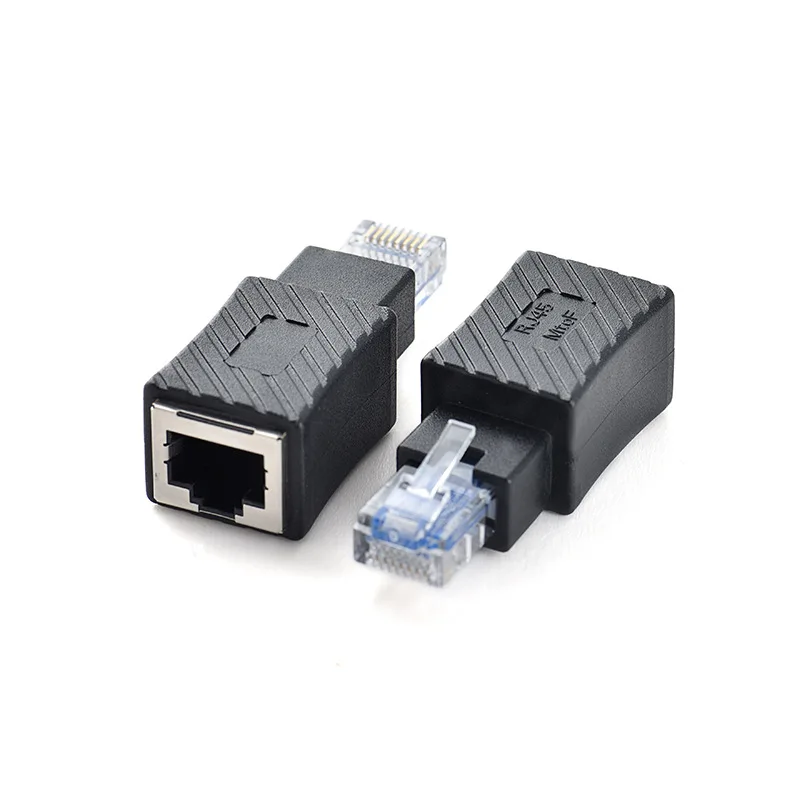 Adaptateur d'extension LAN Ethernet RJ45 mâle vers femelle, angle droit 90/180/270, résistant, Cat5/6