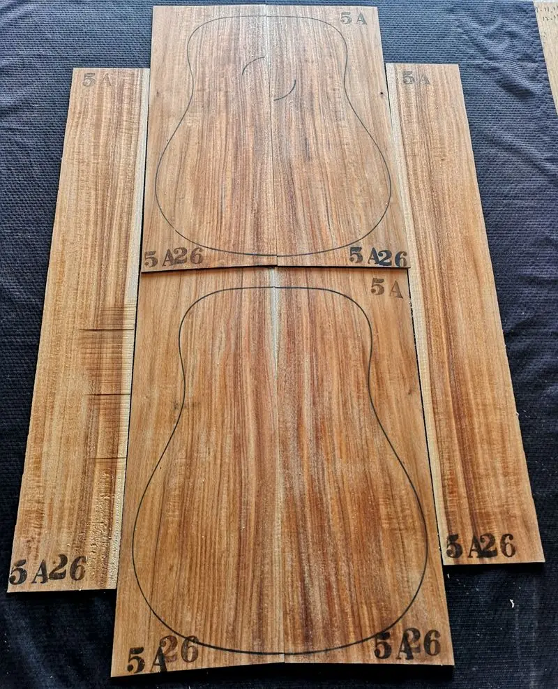 40“41”5A grade Acacia wood full single guitar back side panel veneer Taiwan-made KOAguitar accessories Hongyin