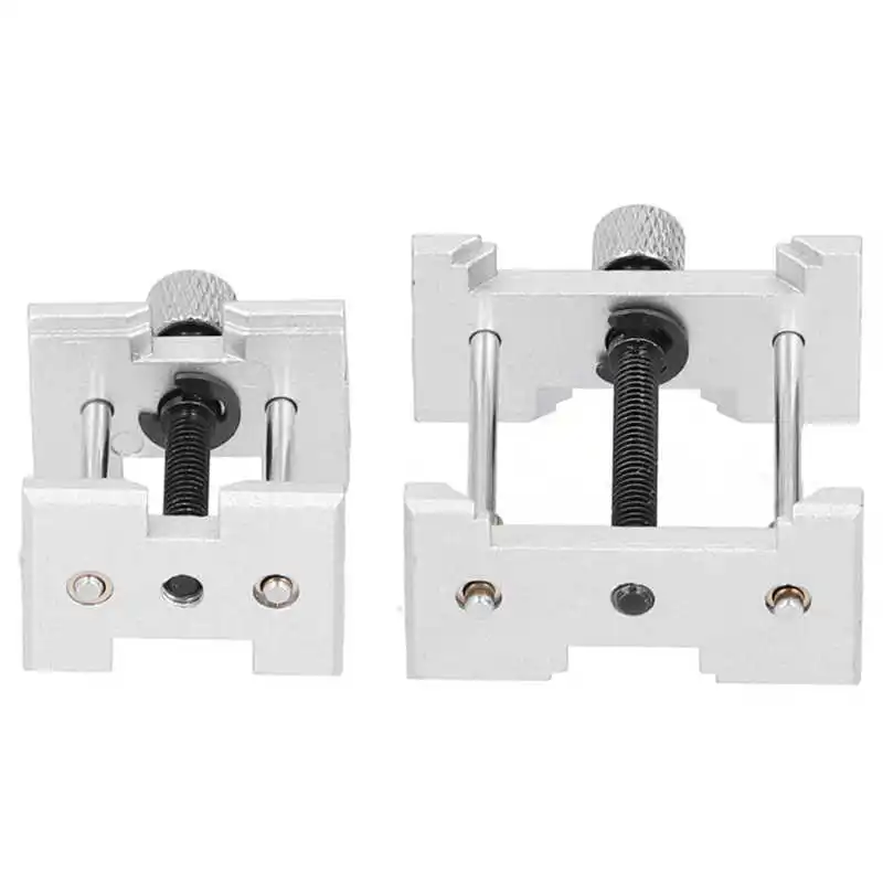 2Pcs Steel Watch Movement Holder Vise Clamp Tool Watch Fixed Clip Base Watch Repairing Maintenance Tool Accessory for Watchmaker