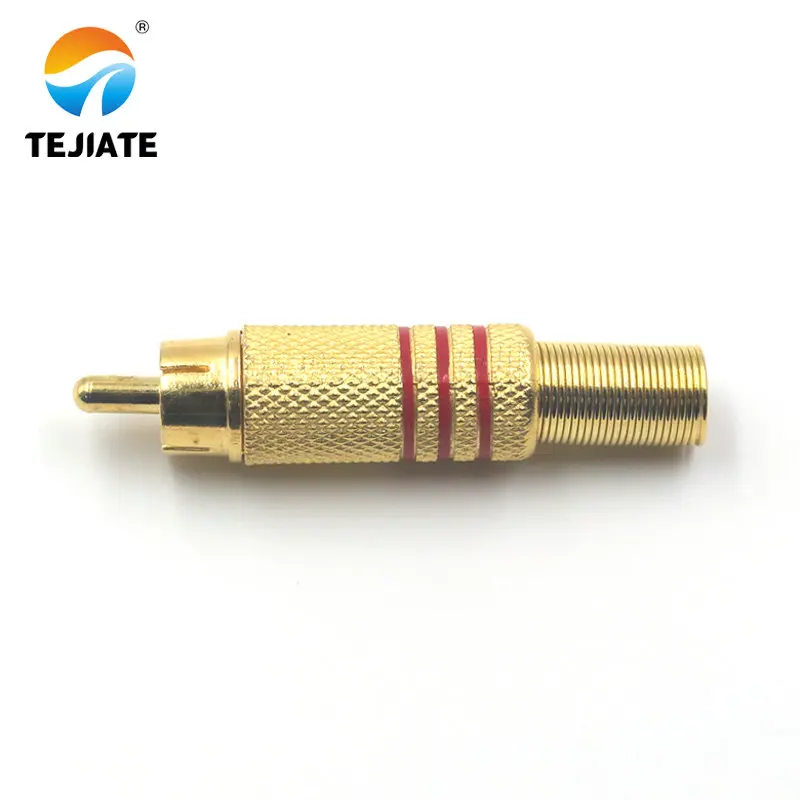 1 Pcs Lotus Femminile Spina Rca di Loto Presa Femmina di Saldatura Tipo di Amplificatore Audio Placcato Oro Rosso/Nero