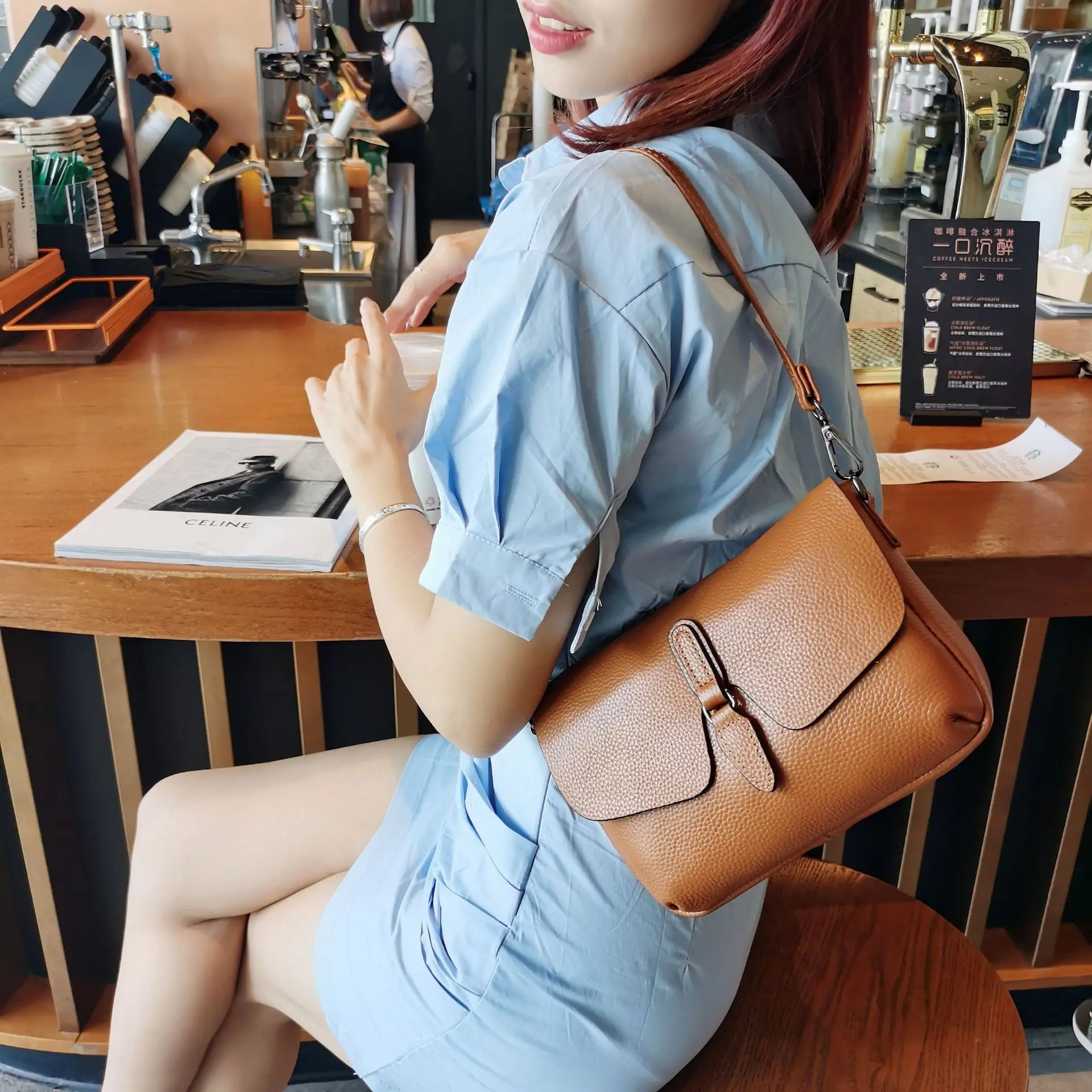 Luxury Genuine Leather Women Shoulder Bag Casual Fashion Daily Casual Crossbody Bags High Quality Small Hobos Handbag for Ladies