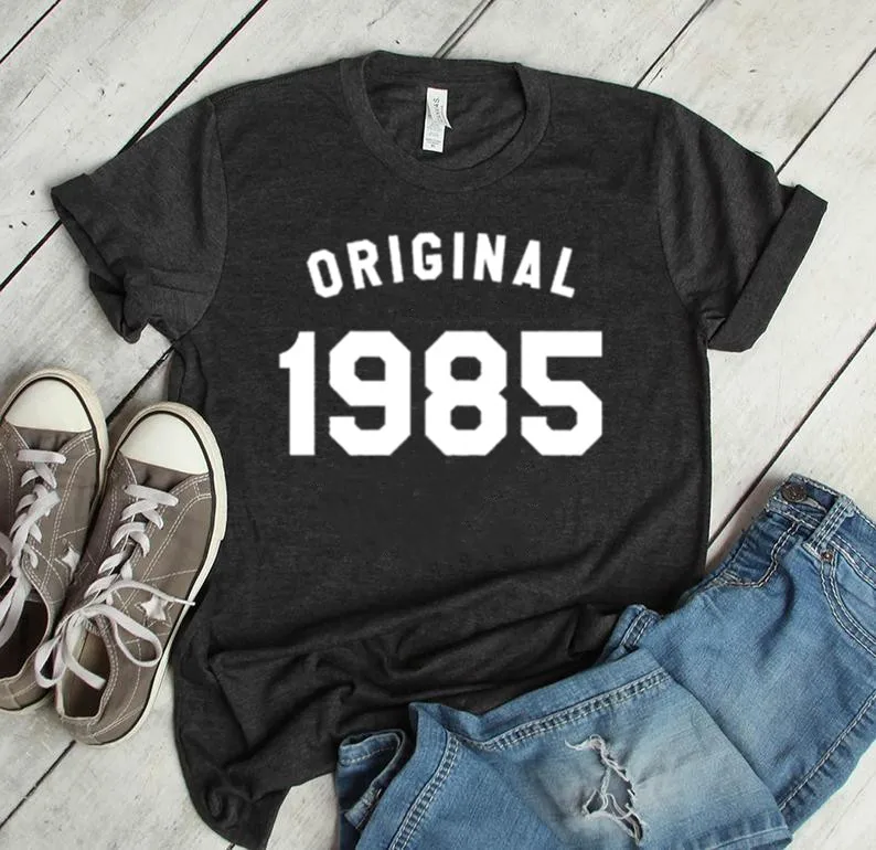 1985 birthday funny gifts women tshirt Party Harajuku Female Clothing Cotton Funny Letter Women T-shirt Short Sleeve Top Tees