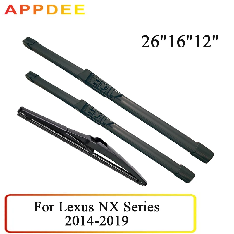 APPDEE Wiper Front & Rear Wiper Blades Set For Lexus NX Series NX200 NX200t NX300h 2014 2015 2016 2017 2018 2019 26