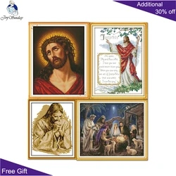 Joy Sunday Jesus Cross Stitch Home Decor, Thorn Crown, Praying, Birth of Baby, Jesus Son, Christian, R584, R604, 6, R615, R763