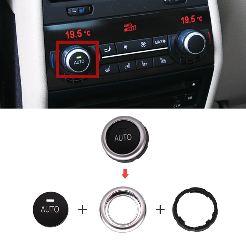 Ar condicionado traseiro ajuste de temperatura, interruptor de controle térmico, botão giratório AC para BMW 5, 6, 7 Series, F10, F06, F12, F07, F01, F02