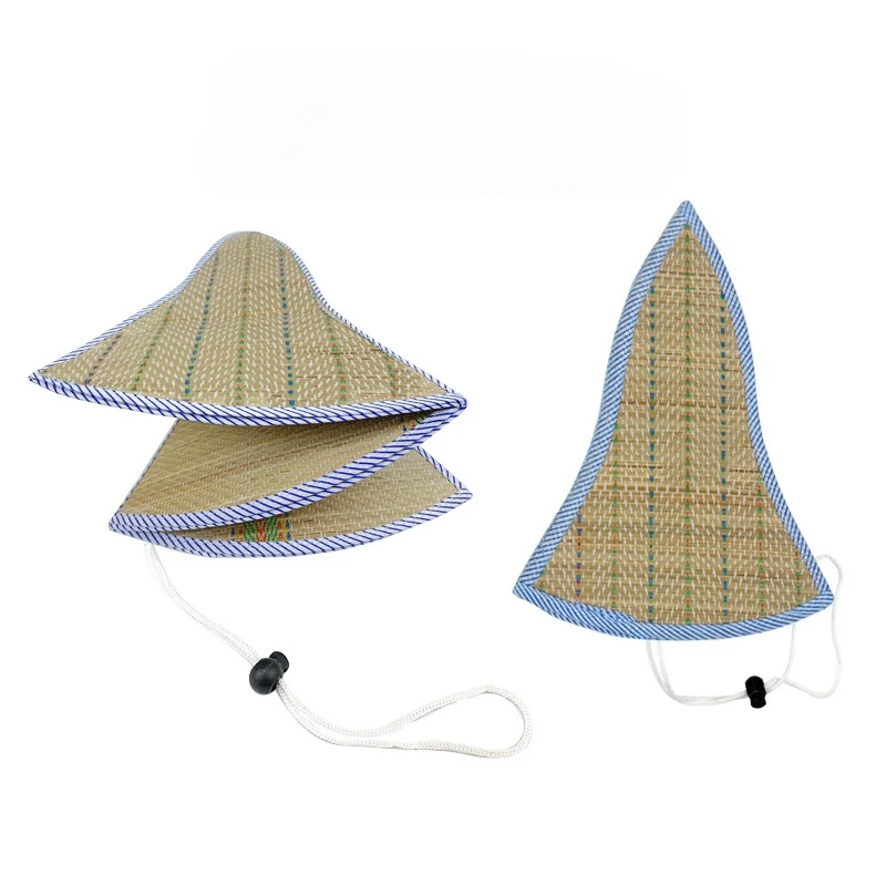 Double-sided Folding Straw Hat Strohhut Sunscreen Sunshade Hat Sombrero parasol protector solar Collapsible Summer Farmer Hat