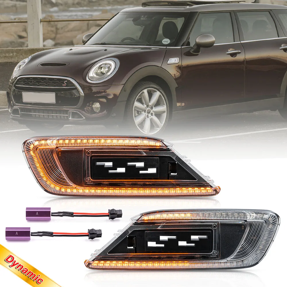 

Sequential Led Side Marker Blinker Repeater Light For Mini Cooper And S F54 Clubman 2016-2021 Amber Turn Signal Indicator Lamps