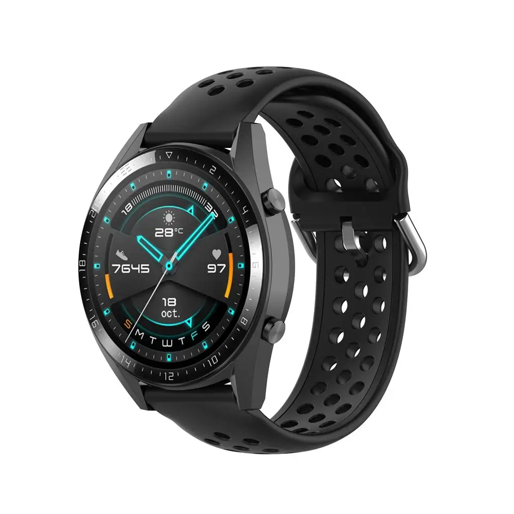 Fifata 20 22 Mm Mềm Dây Đeo Đồng Hồ Silicone Cho Đồng Hồ Huawei Watch GT/GT 2/Xiaomi Amazfit GTR/GTS/Bip Đồng Hồ Thông Minh Dây Đeo Thay Thế