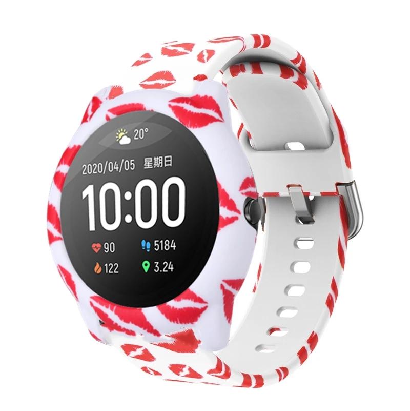 FIFATA 2 Trong 1 Sơn Màu Dây Đeo Đồng Hồ Silicon + Máy Tính Chất Liệu Dây Bao Da Bảo Vệ Cho Xiaomi Haylou LS05 đồng Hồ Thông Minh