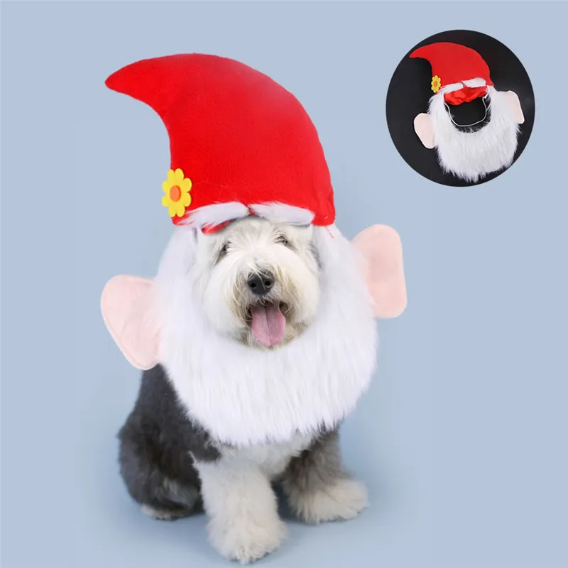 Pet accessories beard Christmas head cap for the huge dog accessories's jokes