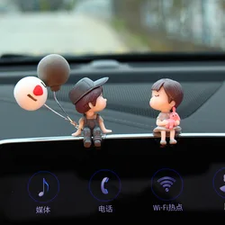 Auto Dekoration Nette Cartoon Paare Action Figur Figuren Ballon Ornament Auto Innen Dashboard Zubehör für Mädchen Geschenke