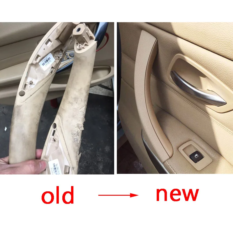 Original Beige Car interior door handle Gray Beige Black left Right For BMW 3 series E90 E91 316 318 320 325 328