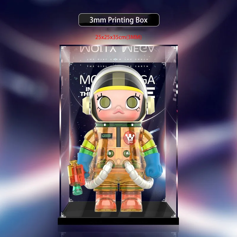 

Acrylic Display Box For Pop Mart Mega Space Molly 400% Jelly Toffee Dustproof Clear Showcase Kid‘s Gift Not Include The Model