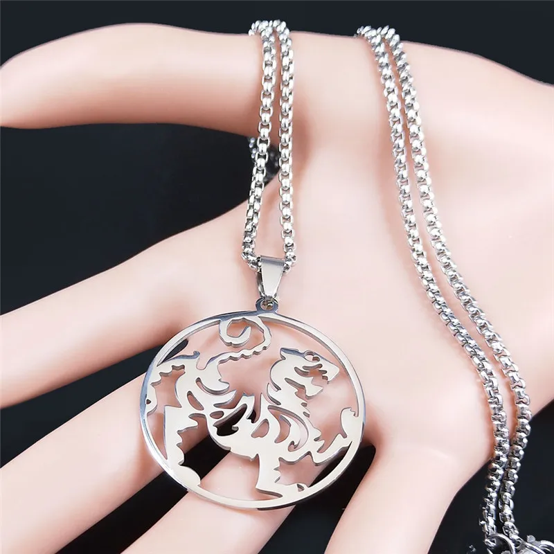 Stainless Steel Shotokan Karate Martial Arts Pendant Necklace for Women/Men Symbol Shotokan Statement Necklace Jewelry N4409S04