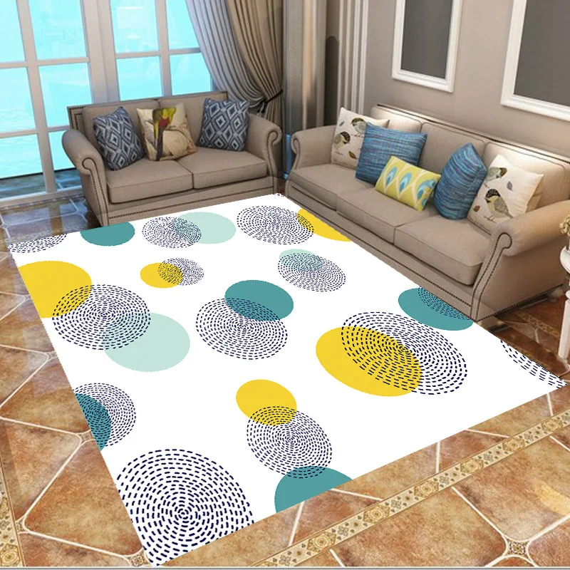 

Simplicity Fashion Soft Flannel 3D Printed Rugs Mat Rugs Anti-slip Large Rug Carpet Home Decoration Style-4