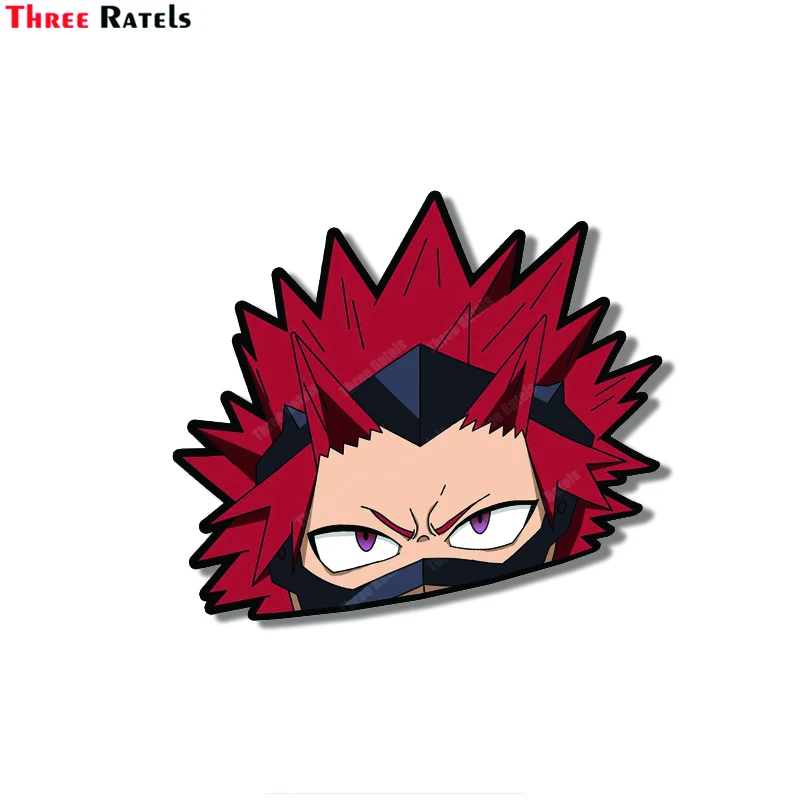 Three Ratels B299 Kirishima My Hero Academia Peeker pegatinas para coche Calcomanía para maletero impermeable Campervan oclusión decoración de arañazos