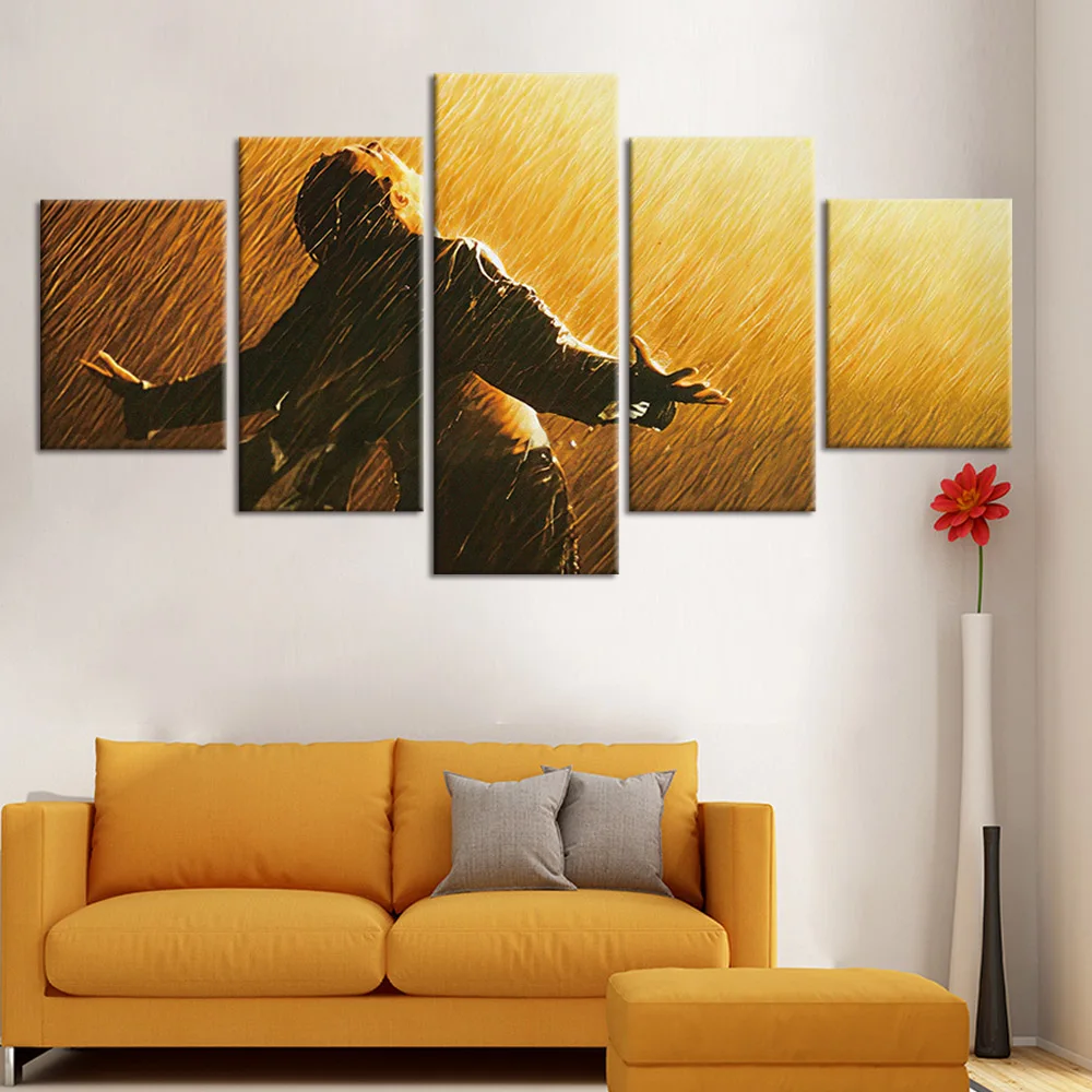 

No Framed Canvas 5Pcs The Shawshank Redemption Wall Art Posters Pictures Paintings Home Decor Accessories Living Room Decoration