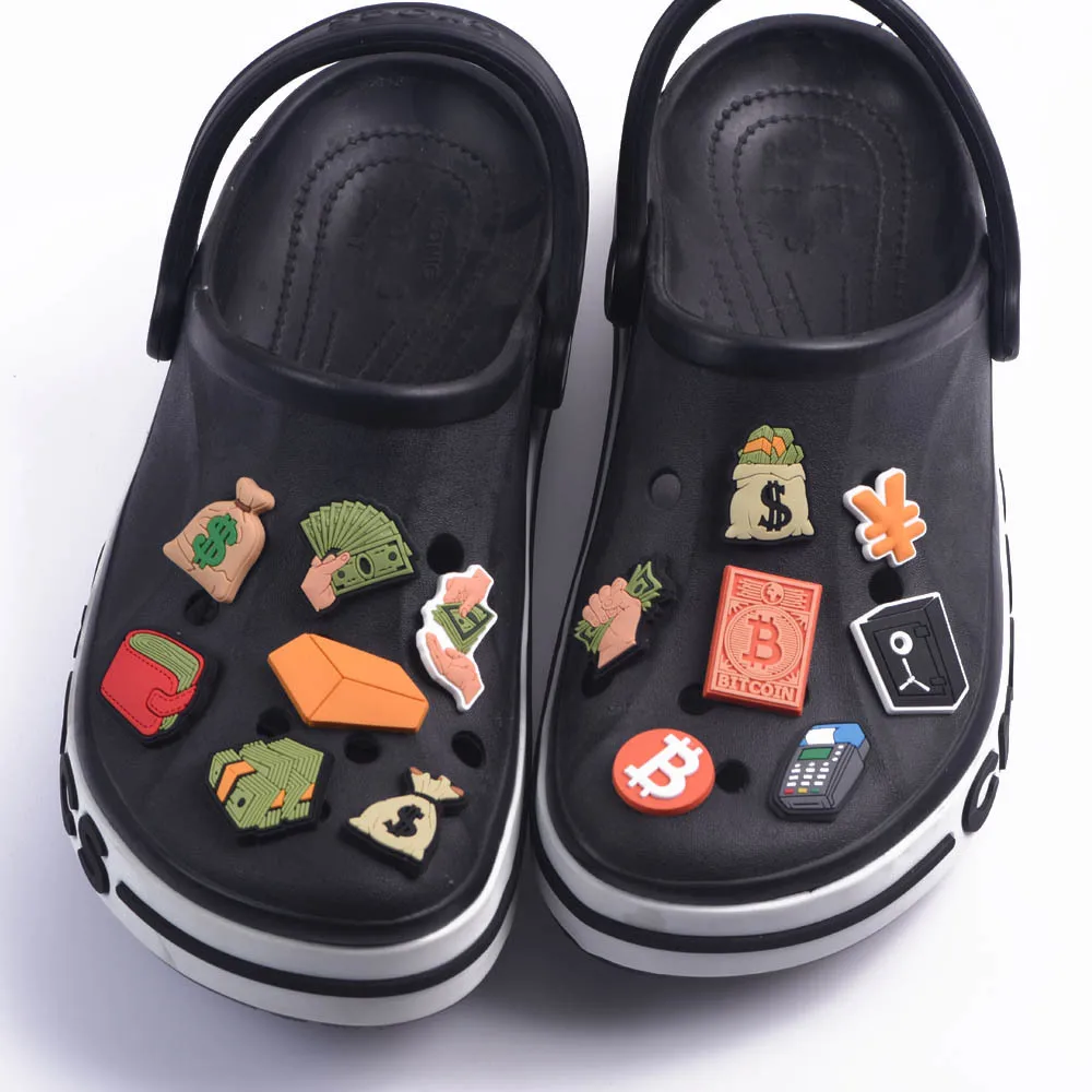 Pop 1pcs Designer DIY Money Dollar Cash Wallet Shoes Charms Show Me Your Money Shoes Decoration For Kids Favor Gifts