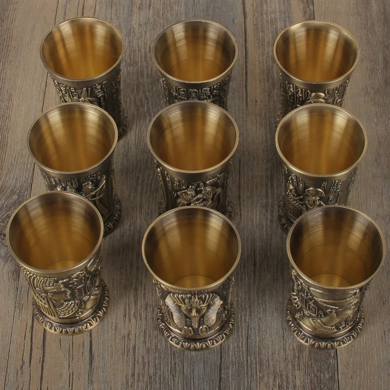 40ml Metal Alloy Creative Ancient Egypt Shot Glass Bar Drinkware Accessories