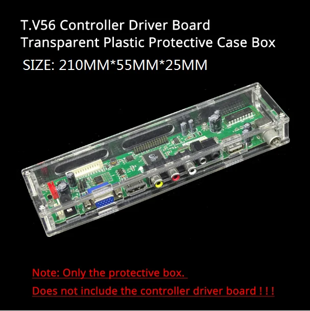 For TV M.NT68676 EDP 2AV AV driver board case box LED/LCD display controller board transparent plastic protective