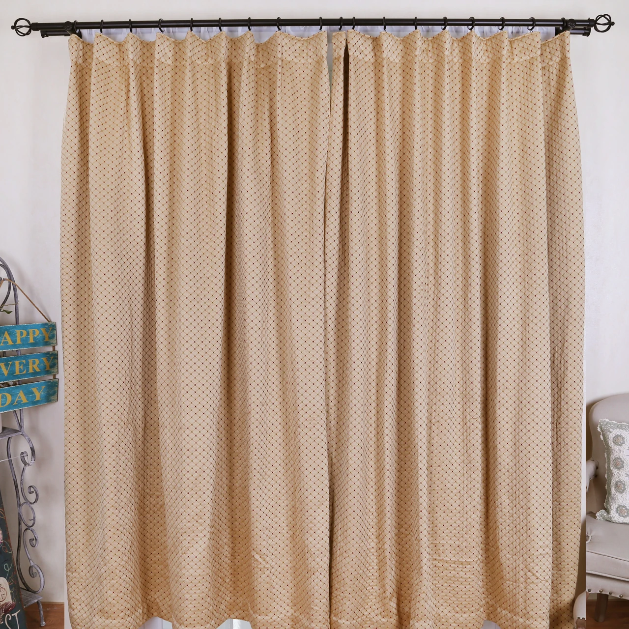 High Quality Bedroom Heat Insulation Double Layer Thick Blackout Curtains Balcony Sun-proof Cortinas Finished Window Treatments