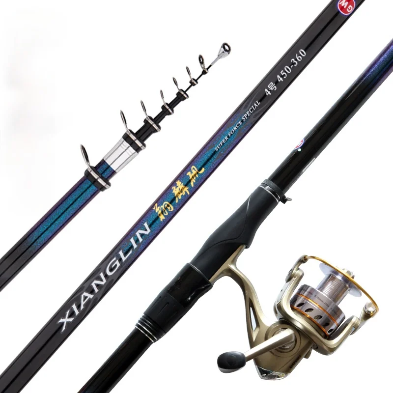 

3# 4# 5# Positioning Rock Fishing Rod Vara De Pesca Carbon Fiber Peche En Mer Telescopic Fishing Canne Super Hard4.5M 5.4M 6.3M